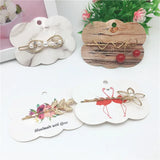 100pcs Hair Band Card DIY Jewelry Packing Card Hair Clip Bracelet Display Tag