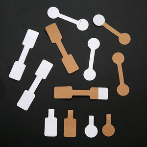100pcs Small Tags Stickers For Jewelry Making Blank Labels Hang Tag Card