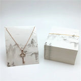 100pcs Vintage Ink Painting Necklace Earring Cards Set