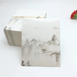 100pcs Vintage Ink Painting Necklace Earring Display Cards Set