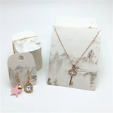 100pcs Vintage Ink Painting Necklace Earring Display Cards Set