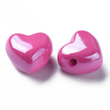 100pcs Pearlized Heart Beads Mix for DIY Jewelry Making