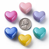 100pcs Pearlized Heart Beads Mix for DIY Jewelry Making