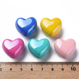 100pcs Pearlized Heart Beads Mix for DIY Jewelry Making