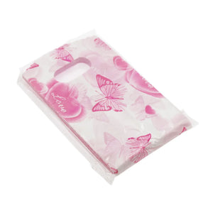 100pcs Pink Purple Stars Rose Butterfly Plastic Bag Jewelry Packing Pouches