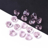 100pcs Pink Glass Heart Beads Jewelry Making DIY 14mm