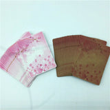 100pcs Pink Flower Jewelry Sets Cards for Packing