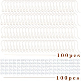 100pcs Plastic Earring Hooks Fish Hooks for DIY Jewelry Making