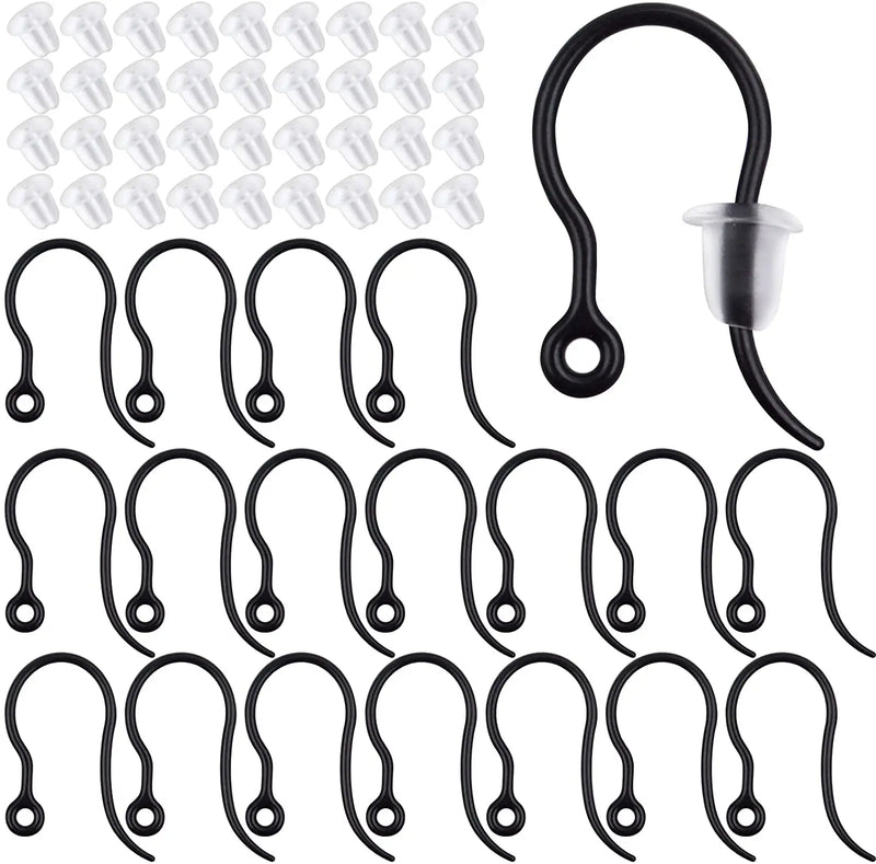 100pcs Plastic Earring Hooks Fish Hooks for DIY Jewelry Making