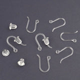 100pcs Plastic Earring Hooks with Safety Backs for DIY Jewelry Making