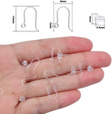 100pcs Plastic Earring Hooks with Safety Backs for DIY Jewelry Making
