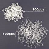 100pcs Plastic Earring Hooks with Safety Backs for DIY Jewelry Making