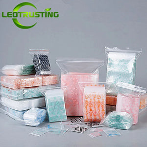 100pcs Mini Zip Lock Storage Bags for Jewelry Gift Packaging