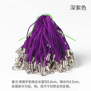 100pcs Christmas Bell Keychain Lanyard for Phone USB Flash Drive Charm Keyring