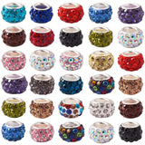 100pcs Polymer Clay Rhinestone Bead European Beads Spacer Beads