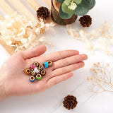 100pcs Polymer Clay Rhinestone European Beads DIY Bangle Bracelet 11x7mm