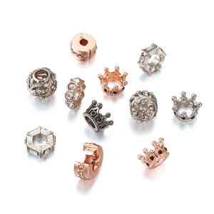 100pcs Clay Rhinestone Rondelle Beads For DIY Jewelry