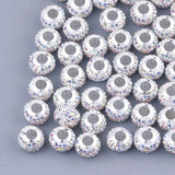 100pcs Polymer Clay Rhinestones European Beads Charm Bead