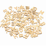 100pcs Gold-Plate Stainless Steel Letter Charms for DIY Jewelry Making