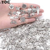 100pcs Random Mix Metal Charms for DIY Bracelet Keychain