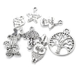 100pcs Random Mix Metal Charms for DIY Bracelet Keychain