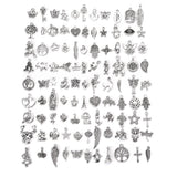 100pcs Random Mix Metal Charms for DIY Bracelet Keychain