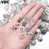 100pcs Random Mix Metal Charms for DIY Bracelet Keychain