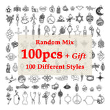 100pcs Mixed Charms for Jewelry Making DIY Bracelet Necklace Earring