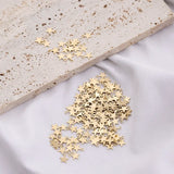 100pcs Raw Brass Star Geometry Charms for DIY Jewelry Making