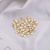 100pcs Raw Brass Star Geometry Charms for DIY Jewelry Making