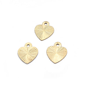 100pcs Small Heart Charms for Jewelry Making