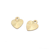 100pcs Small Heart Charms for Jewelry Making
