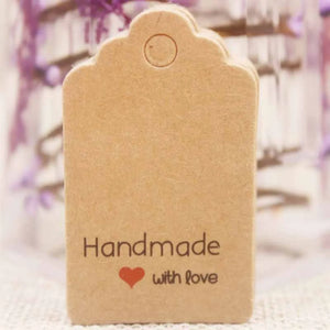 100pcs Rectangle Paper Gift Tags for Arts and Crafts Wedding - 50x30x0.4mm