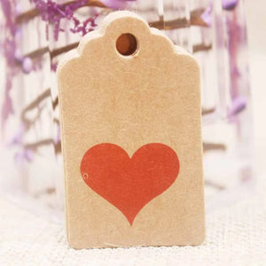 100pcs Rectangle Paper Gift Tags for Arts and Crafts Wedding - 50x30x0.4mm