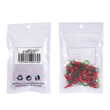100pcs Red Pepper Lampwork Pendants Charms DIY Jewelry Making