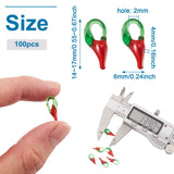 100pcs Red Pepper Lampwork Pendants Charms DIY Jewelry Making