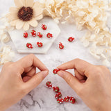 100pcs Red Strawberry Beads Charm Glass Spacer Bead DIY Jewelry Making