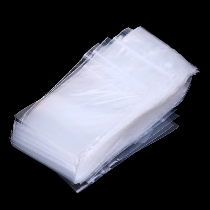 100pcs Resealable Plastic Zip Lock Bags 4cmx6cm Clear Poly Bag