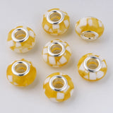 100pcs Resin European Beads Charm Large Hole Beads