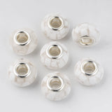 100pcs Resin European Beads Charm Large Hole Beads
