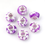 100pcs Resin European Beads Charm Large Hole Beads