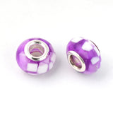 100pcs Resin European Beads Charm Large Hole Beads
