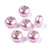 100pcs Resin European Beads Pearl Style for Jewelry Making DIY Craft