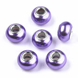 100pcs Resin European Beads Pearl Style for Jewelry Making DIY Craft