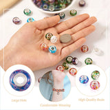 100pcs Resin European Beads Large Hole Rondelle Spacer Beads for Jewelry Making