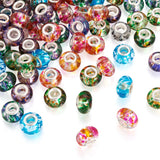 100pcs Resin European Beads Large Hole Rondelle Spacer Beads for Jewelry Making