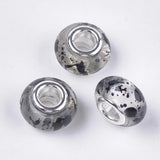100pcs Resin European Beads Large Hole Rondelle Spacer Beads for Jewelry Making