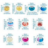 100pcs Resin European Beads Large Hole Beads for Jewelry Making DIY Mixed