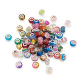 100pcs Resin European Beads Large Hole Beads for Jewelry Making DIY Mixed