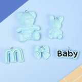 100pcs Resin Cartoon Bear Rabbit Pendants for Jewelry Making